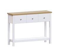 Vida Designs Arlington Table Console avec étagère et 3 tiroirs Blanc
