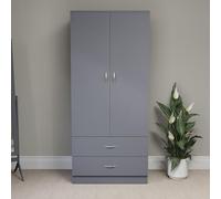 Vida Designs Armoire à 2 portes et 2 tiroirs (gris)