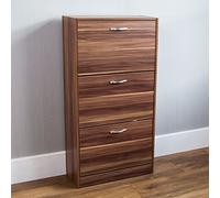 Vida Designs Armoire à Chaussures 3 tiroirs Noyer