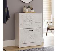 Vida Designs Armoire à Chaussures à 2 tiroirs (marbre Blanc)