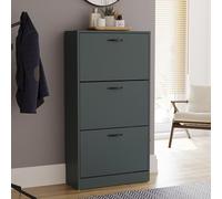 Vida Designs Armoire à chaussures à 3 tiroirs en bois (vert jaspe)