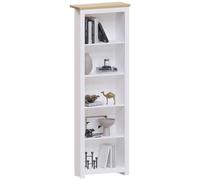 Vida Designs Bibliothèque Arlington 5 étagères, étagères d'exposition Modernes, Rangement, Meubles en MDF, Blanc.