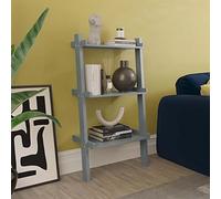 Vida Designs Bibliothèque échelle à 3 Niveaux inclinée pour Salon, Bureau (Gris)