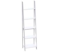 Vida Designs Bristol 5 Niveau Step Échelle Bibliothèque, Moderne A-Frame Autoportant Shelf Unit, Space-Saving Storage for Salon, Chambre Or Bureau, H175.5xW48xD38.5cm (Blanc)