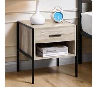 Vida Designs Brooklyn Table de Chevet, Gris, 1 Drawer