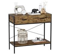 Vida Designs Brooklyn Tables Consoles, Bois foncé, 2 Drawer