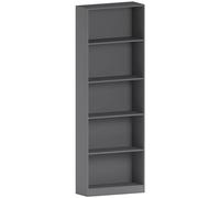 Vida Designs Cambridge 5 Niveau Très Grand Bibliothèque, Moderne Space-Saving Meuble de Rangement for Salon, Chambre Or Bureau, Autoportant Design, H175xW60xD24cm (Gris)