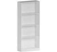 Vida Designs Cambridge Bibliothèque 4 Niveaux pour Salon, Chambre ou Bureau, Design autoporteur, 140 x 60 x 24 cm (Blanc)