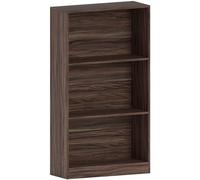 Vida Designs Cambridge Bibliothèque Moyenne à 3 Niveaux, Meuble de Rangement Moderne Peu encombrant pour Salon, Chambre ou Bureau, Design autoporteur, 108 x 60 x 24 cm (Noyer)