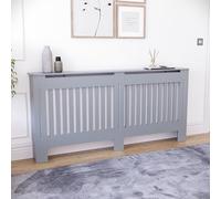 Vida Designs Chelsea Cache-radiateur Gris Extra Large | Armoire chauffante Moderne à Lattes Facile à Installer soi-même, idéal pour Le Salon, Le Couloir ou la Salle de Bain