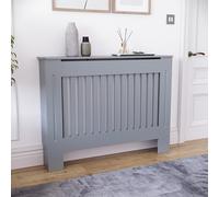 Vida Designs Chelsea Cache-radiateur Gris Moyen | Armoire chauffante Moderne à Lattes Facile à Installer soi-même, idéal pour Le Salon, Le Couloir ou la Salle de Bain