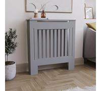 Vida Designs Chelsea Cache-radiateur Olive Grey - Petit - Lattes verticales modernes pour une circulation optimale - H82xW78xD19cm - MDF peint Idéal pour salon et couloir