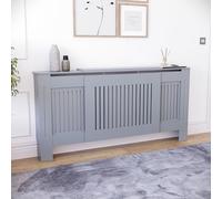 Vida Designs Chelsea Cache-radiateur réglable Gris | Armoire chauffante Moderne à Lattes Facile à Installer soi-même, idéal pour Le Salon, Le Couloir ou la Salle de Bain