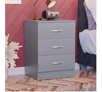 Vida Designs - Commode Riano 3 tiroirs gris 40 x 36 x 56 cm
