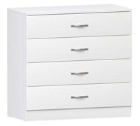 Vida Designs Commode Riano 4 tiroirs Blanc Panneau de particules et MDF Pour chambre