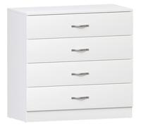 Vida Designs Commode Riano à 4 tiroirs Blanc Panneau de particules et MDF pour chambre
