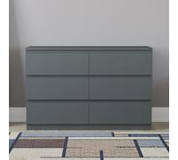 Vida Designs Commode Verte - 6 tiroirs - Meuble de Rangement Moderne en Bois pour Chambre à Coucher ou Salon