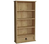Vida Designs Corona Bibliothèque, 1 tiroir, étagère pour DVD/CD, pin Massif