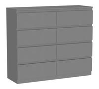 Vida Designs Denver Commode à tiroirs (Gris, 8 tiroirs)