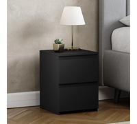 Vida Designs Denver Table de Chevet 2 tiroirs Noir