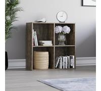 Vida Designs Durham Bibliothèque Cube de Rangement pour Salon, Maison, Bureau (4 Cubes, Bois foncé)