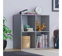 Vida Designs Durham Cube Bibliothèque de Rangement pour Salon ou Bureau (4 Cubes, Gris)