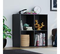 Vida Designs Durham Cube Bibliothèque de Rangement pour Salon ou Bureau (4 Cubes, Noir)