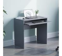 Vida Designs Huby Petit Bureau d'ordinateur Compact pour Bureau à Domicile, Table d'ordinateur Portable, Station de Travail Portable avec Plateau pour Clavier, Meubles, Gris
