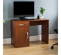 Vida Designs Hudson Bureau d'ordinateur avec tiroir et Porte, Table de Bureau à Domicile, Station de Travail pour Jeux vidéo, Meuble de Rangement, Noyer