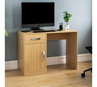 Vida Designs Hudson Bureau d'ordinateur avec tiroir et Porte, Table de Bureau à Domicile, Station de Travail pour Jeux vidéo, Armoire de Rangement, pin