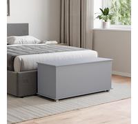 Vida Designs Leon Pouf de Rangement en Bois Gris 100 x 40 x 48 cm - Banc de Rangement avec Couvercle relevable, idéal pour Les Jouets, la literie et Le Repose-Pied