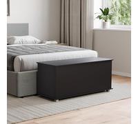 Vida Designs Leon Pouf de Rangement en Bois avec Couvercle, siège, Tabouret, Banc de fenêtre, couvertures, literie, boîte à Jouets, Repose-Pieds, Noir
