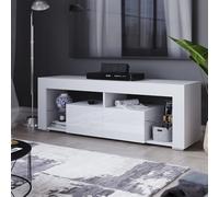 Vida Designs Luna Meuble TV LED à 2 tiroirs et 2 tiroirs pour Salon (Blanc)