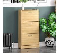 Vida Designs Meuble à Chaussures à 3 tiroirs, Placard de Rangement pour Chaussures, Meuble de Couloir en Bois, pin