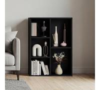 Vida Designs Meuble de Rangement 5 Cubes en Bois Noir pour Bureau, Salon
