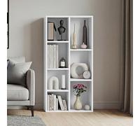 Vida Designs Meuble de Rangement 7 Cubes en Bois Blanc pour Bureau, Salon