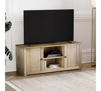 Vida Designs Meuble TV à écran Plat - Étagère à Deux Portes - Panama, Bois Dense, Vert Sapin, Dimensions (L*W*H): 120.0 x 40 x 50 cm