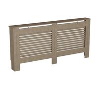 Vida Designs Milton Cache-radiateur Unfinished - Extra Grand - Lattes horizontales modernes pour une circulation optimale - H82xW172xD19cm - MDF non peint Idéal pour salon et couloir