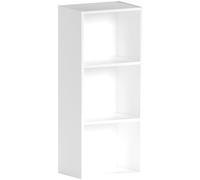 Vida Designs Oxford Bibliothèque en Cube à 3 étagères, Bois Blanc, Meuble pour Bureau, Salle de séjour et Chambre