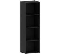 Vida Designs Oxford 4 Niveau Cube Bibliothèque, Moderne Space-Saving Meuble de Rangement for Salon, Chambre Or Bureau, Autoportant Exposition Shelf, H106xW32xD24cm (Noir)