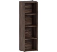 Vida Designs Oxford 4 Niveau Cube Bibliothèque, Moderne Space-Saving Meuble de Rangement for Salon, Chambre Or Bureau, Autoportant Exposition Shelf, H106xW32xD24cm (Noyer)