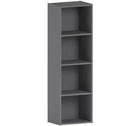 Vida Designs Oxford 4 Niveau Cube Bibliothèque, Moderne Space-Saving Meuble de Rangement for Salon, Chambre Or Bureau, Autoportant Exposition Shelf, H106xW32xD24cm (Gris)