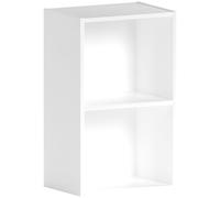 Vida Designs Oxford Bibliothèque à 2 étagères, Bois Blanc, Meuble pour Bureau, Salle de séjour et Chambre