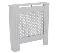 Vida Designs Oxford Cache-radiateur Blanc - Petit - Motif croisé Traditionnel pour Une Circulation optimale - H82xW78xD19cm - MDF Peint Idéal pour Salon et Couloir