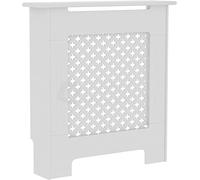 Vida Designs Oxford Cache-radiateur Moderne à Lattes Traditionnel, MDF Peint Blanc, Petit