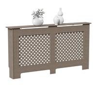 Vida Designs Oxford Cache-radiateur Unfinished - Grand - Motif croisé traditionnel pour une circulation optimale - H82xW152xD19cm - MDF non peint Idéal pour salon et couloir