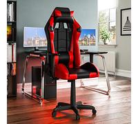 Vida Designs Racing Nitro Chaise de Jeu pour Ordinateur de Bureau, inclinable, pivotante et réglable, en Simili Cuir, 131 x 67 x 75 cm