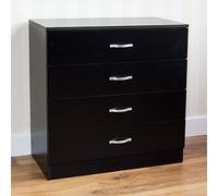 Vida Designs Riano Commode avec 4 tiroirs Noir étagère Armoire penderie Garde-Robe Rangement Rangement de