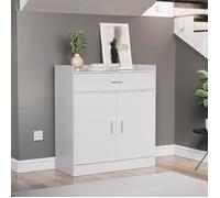 Vida Designs Shoe Cabinet Dalby Moderne à 2 Portes et 1 tiroir,Armoire Couloir,Meuble de Rangement pour Chaussures,Blanc