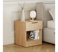 Vida Designs Trega Table de Chevet 1 tiroir en pin - Table de Chevet compacte Peu encombrante - 41 x 39 x 28 cm - Bois d'ingénierie - Tiroir Coulissant Lisse, poignée Noire Moderne - Idéal pour